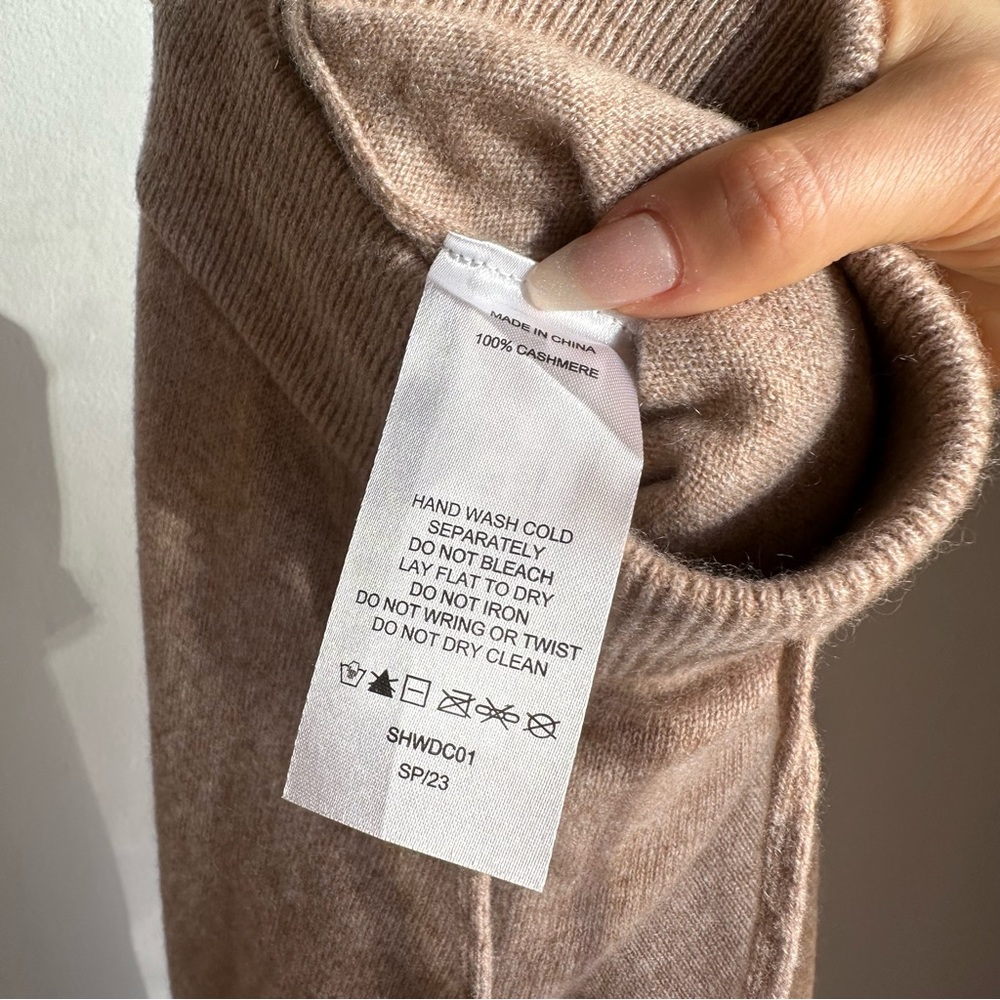 *SOLD* NWT Full Set Quince Mongolian 100% Cashmere Oatmeal Zip Hoodies + Joggers - Picture 15 of 15